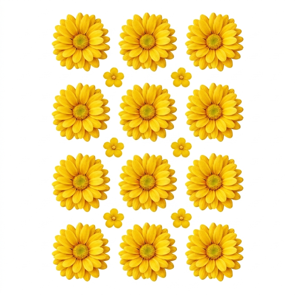 Yellow Daisy Flower UV DTF Sticker (UV065)