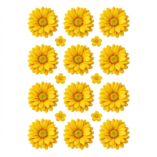 Yellow Daisy Flower UV DTF Sticker (UV065)