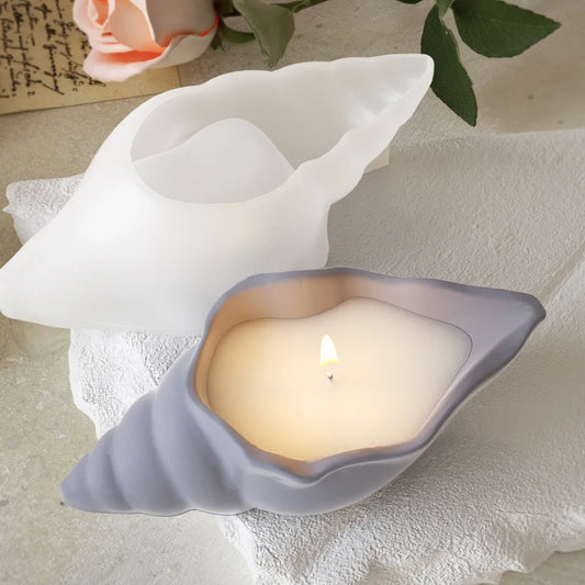 Spiral conch shell silicone mould for epoxy resin, jesmonite, concrete art and candle mould DIY craft material India Gujarat