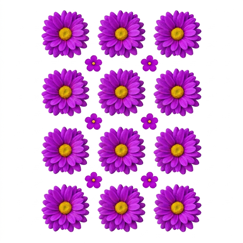 Purple Daisy Flower UV DTF Sticker (UV061)