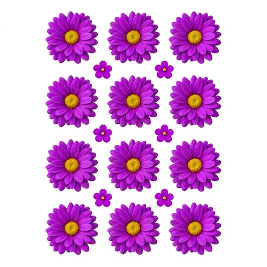 Purple Daisy Flower UV DTF Sticker (UV061)