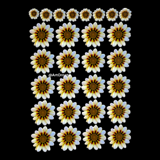 Floral UV DTF transfer stickers for decorating resin jewellery and candle jars, perfect for acrylic surfaces and DIY crafts across India