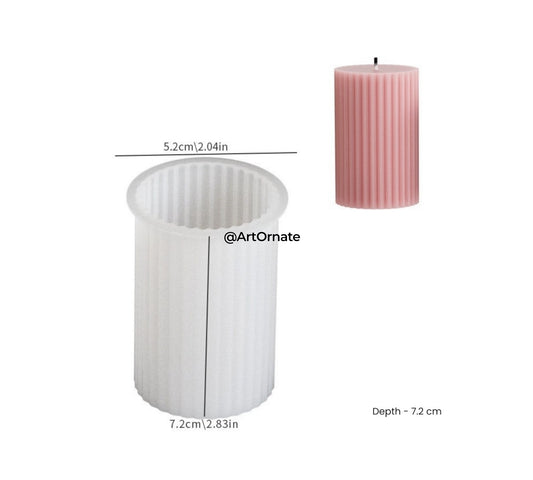 Striped Pillar Candle Silicone Mould