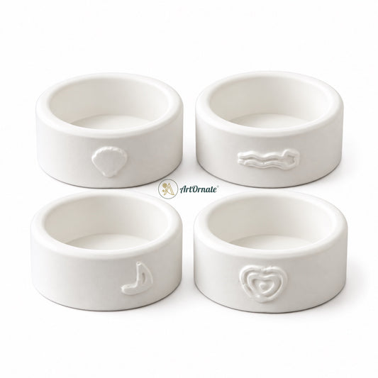 Round Candle Concrete Cups (Set of 4)