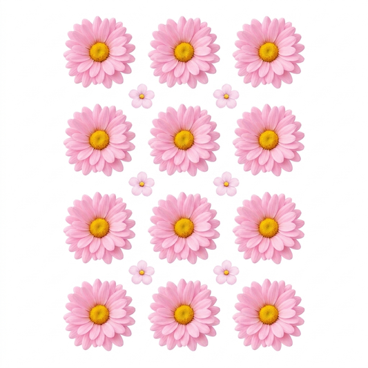 Light Pink Daisy Flower UV DTF Sticker (UV066)