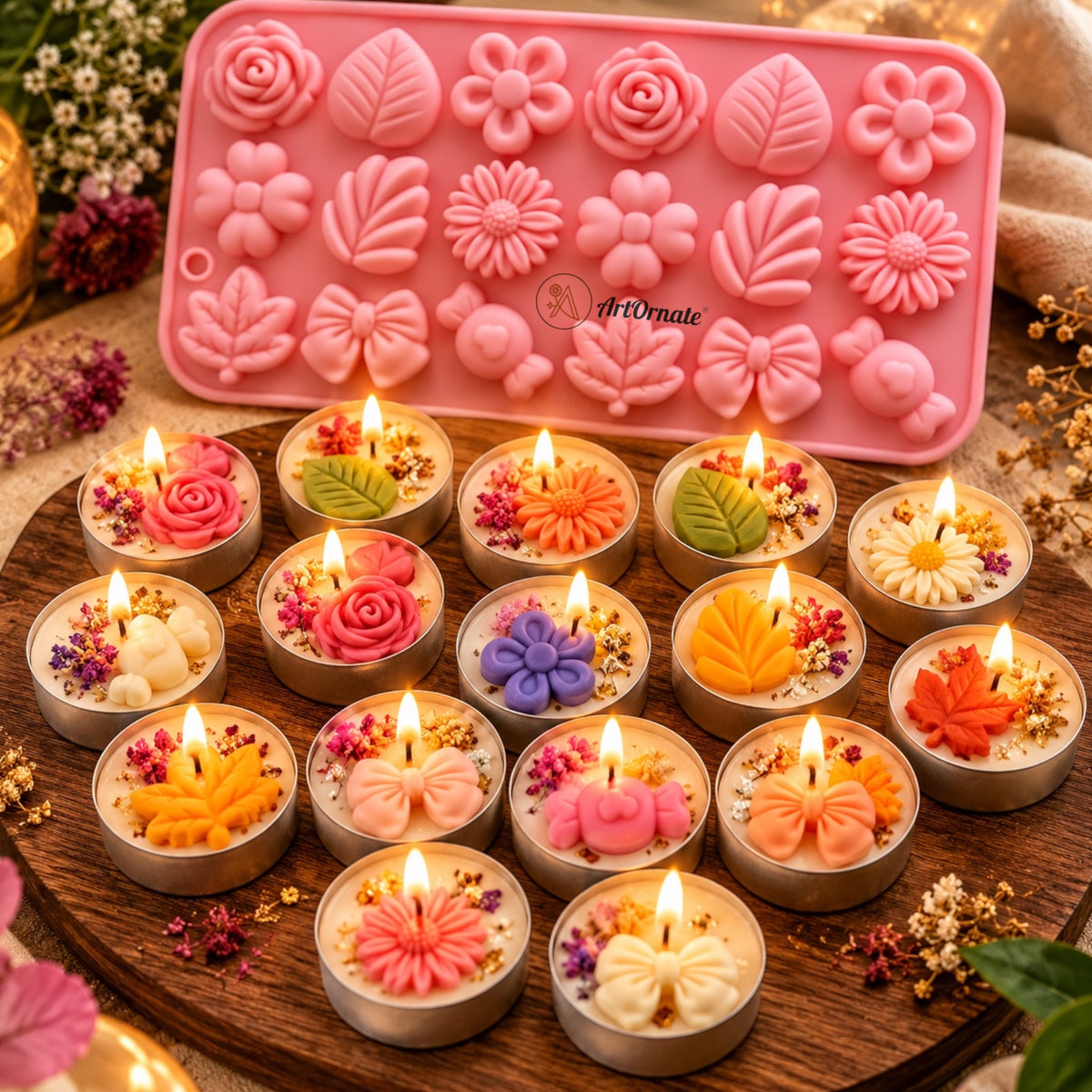 18 Flower Silicone Mould