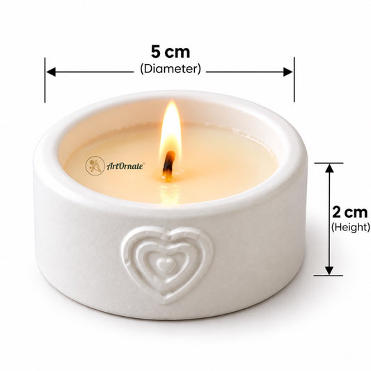 Round Candle Concrete Cups (Set of 4)