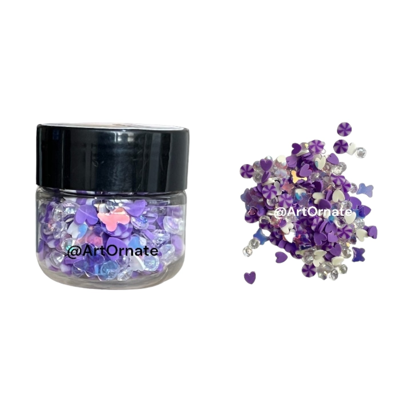 Purple Butterfly Polymer Chips (10gm)