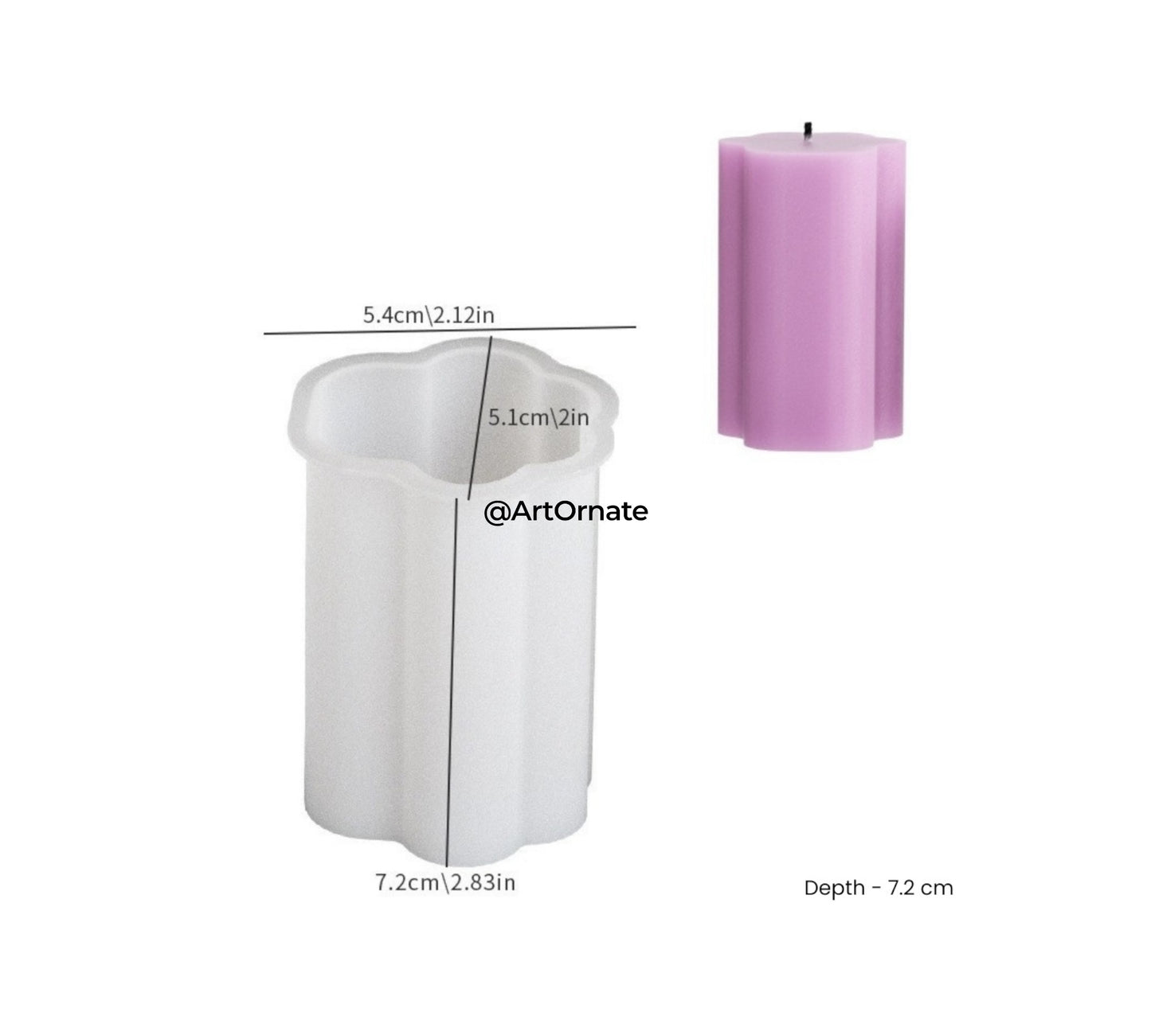 Lace Pillar Candle Silicone Mould