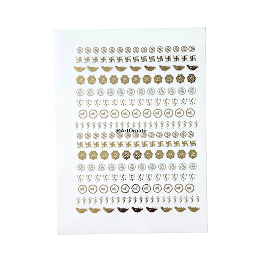 EMBOSSED GOLD METALLIC FOIL STICKER - A4 SHEET (GF47)