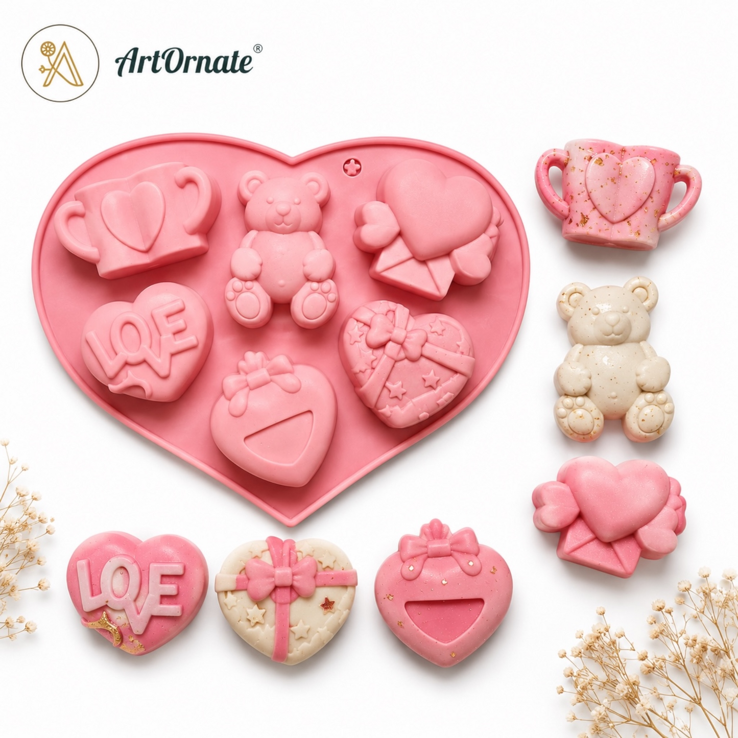 Valentine Heart Silicone Mould