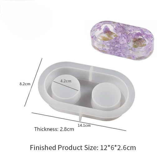 2 Cavity Capsule Tea Light Holder Silicone Mould