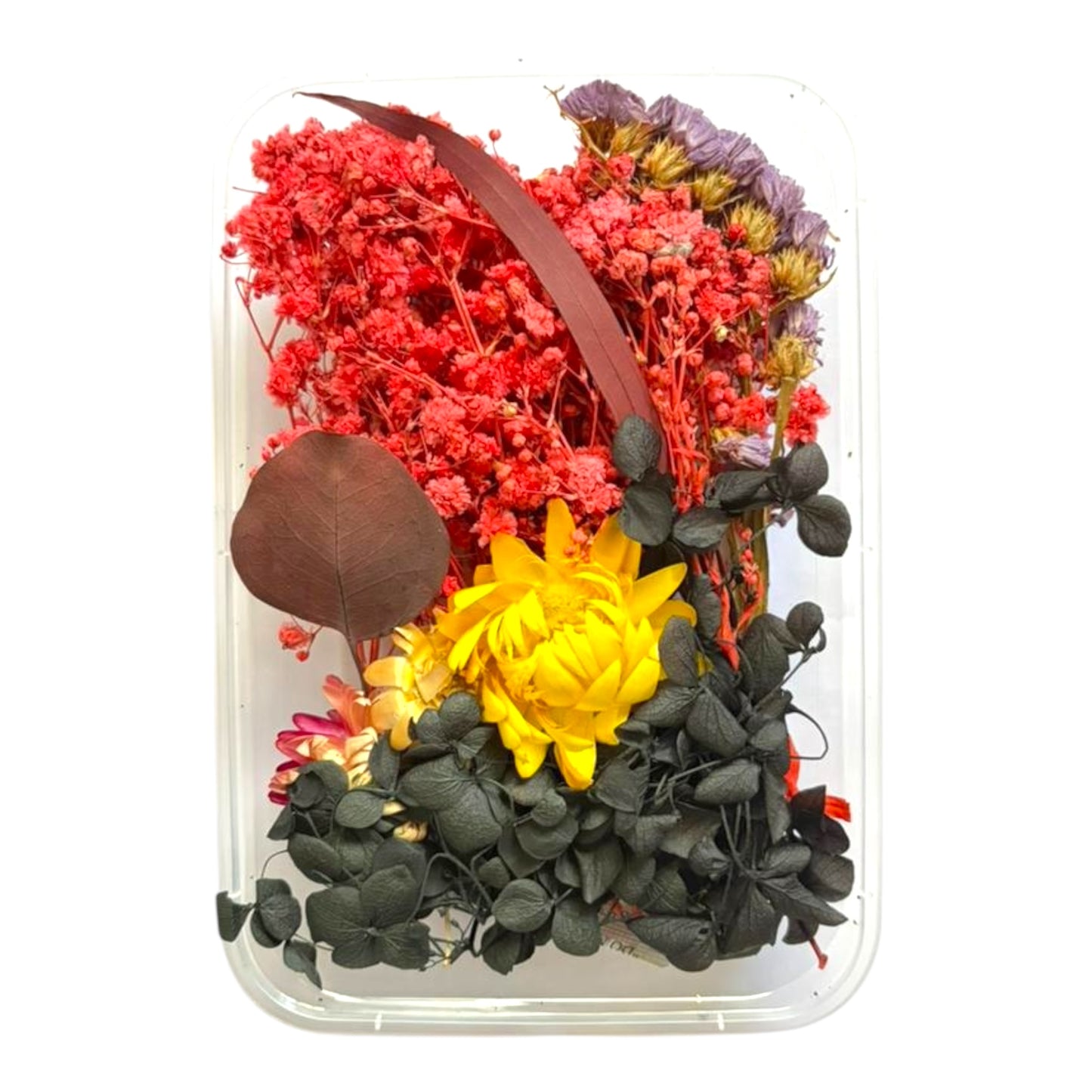 Dry flowers for resin tray, coaster and frame making applications
