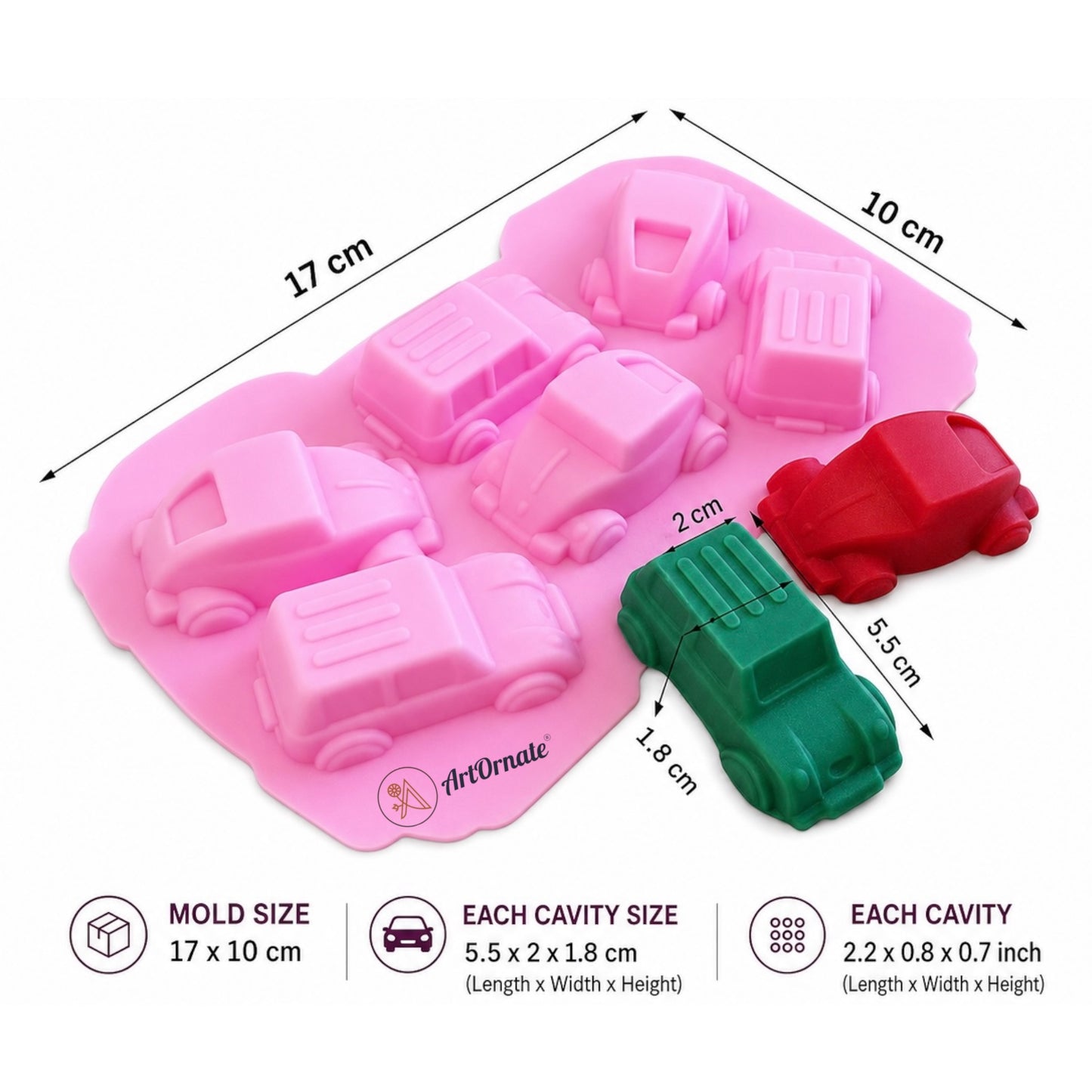 Mini Cars Silicone Mould
