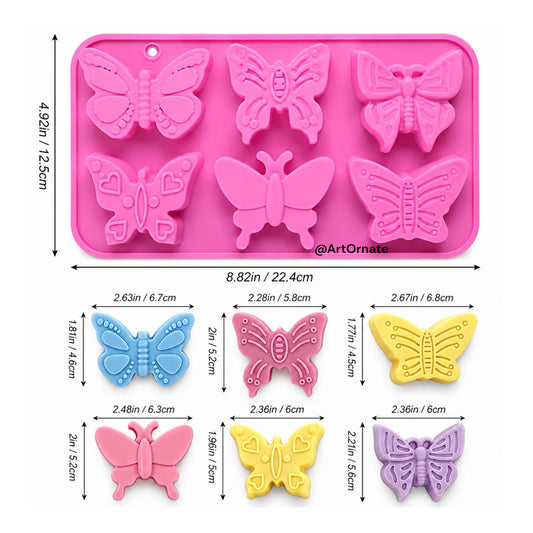 6 Butterfly Silicone Mould