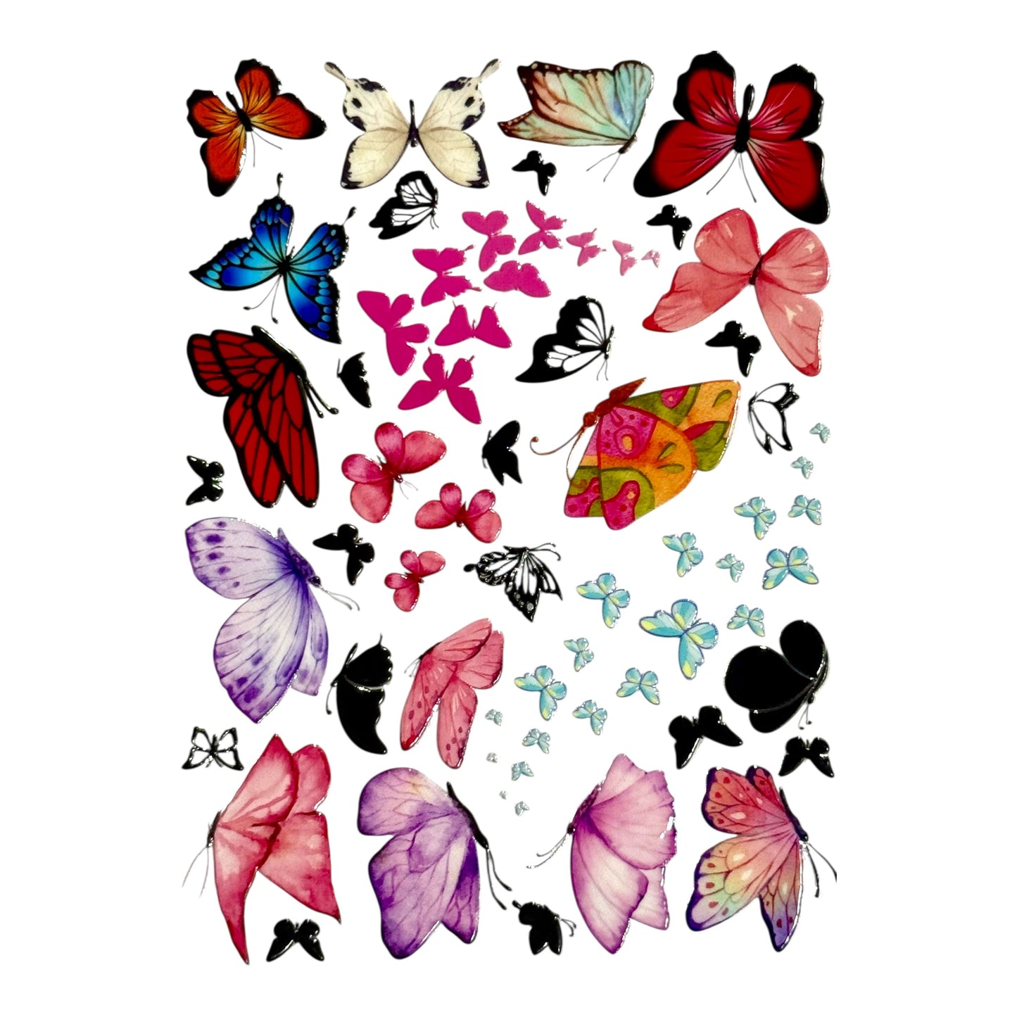 Multicolour and relief-effect UV DTF stickers for resin artists in India.