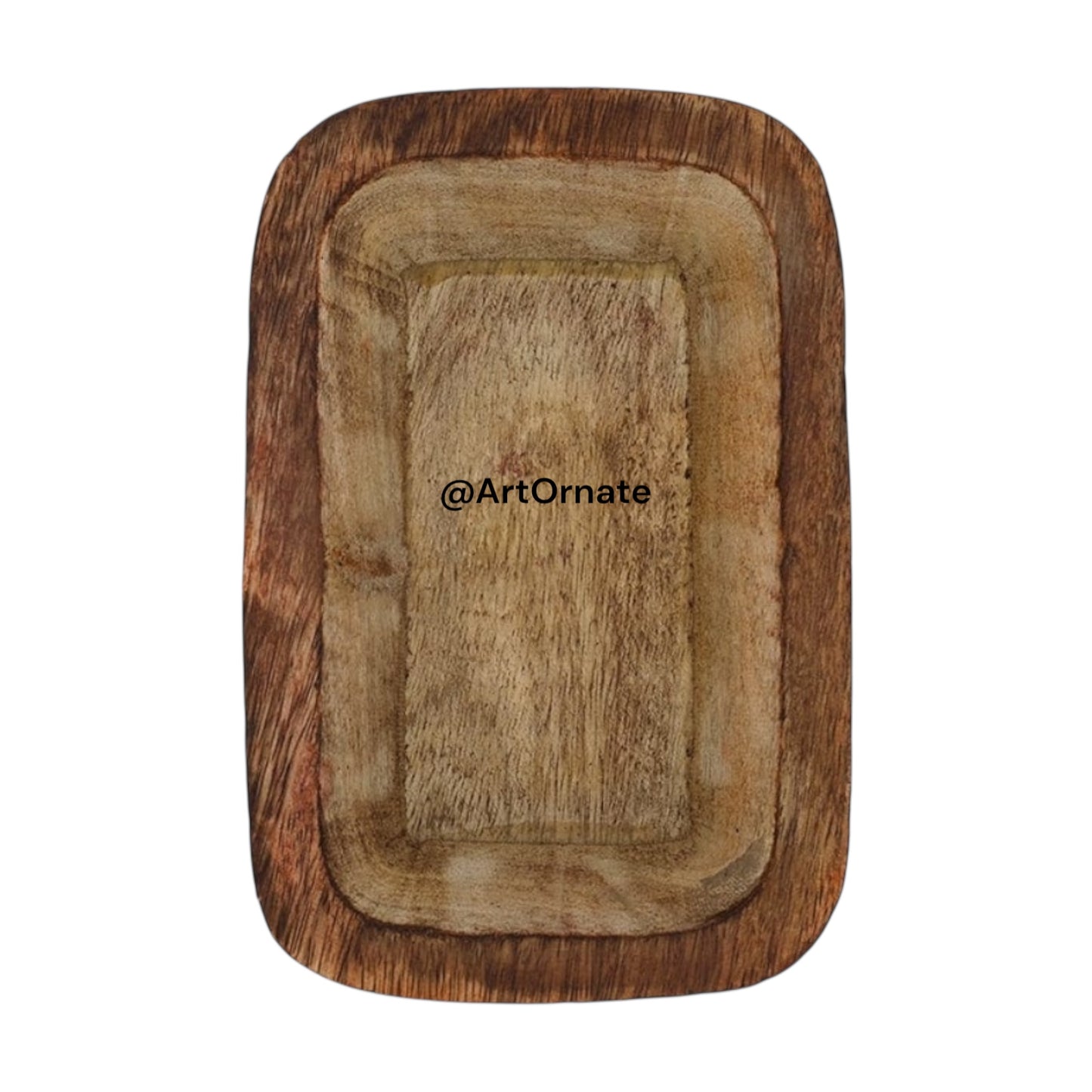 Natural Wooden Candle Bowl- Rectangle Boat – Handmade Rustic Bowl for Pearl sand, Soy, Beeswax & Paraffin Candle Making