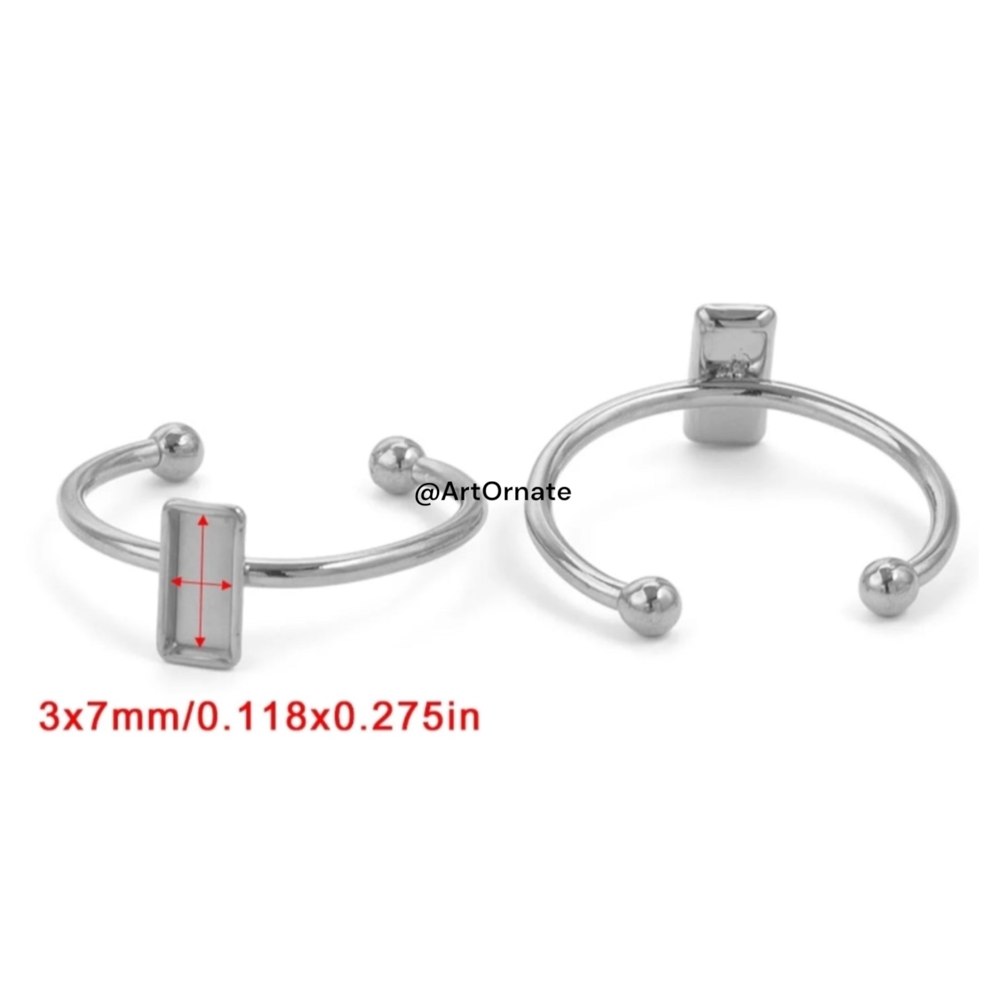 Jewelry making ring base anti tarnish for resin artists in Bangalore