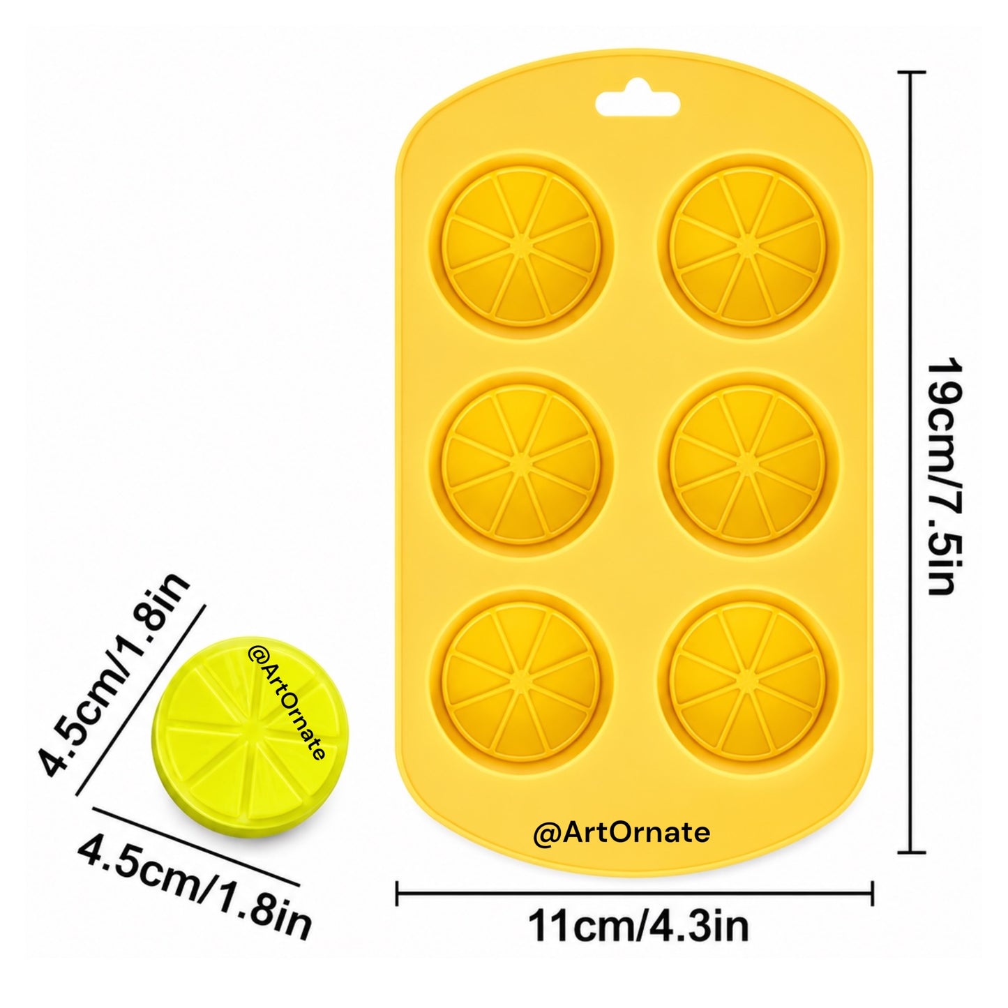 6 Lemon Silicone Mould