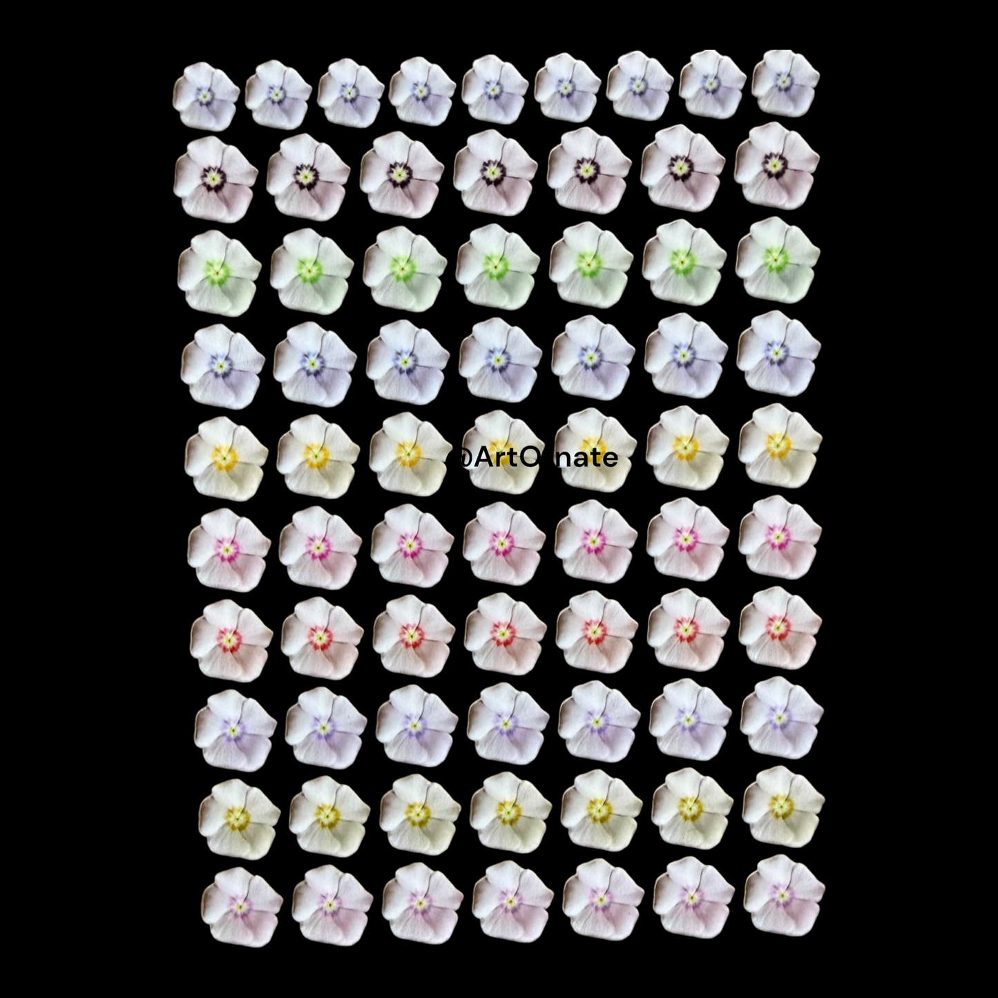 Flower pattern UV DTF transfer for creative resin and craft applications, suitable for glossy décor pieces, branding labels and DIY art across India