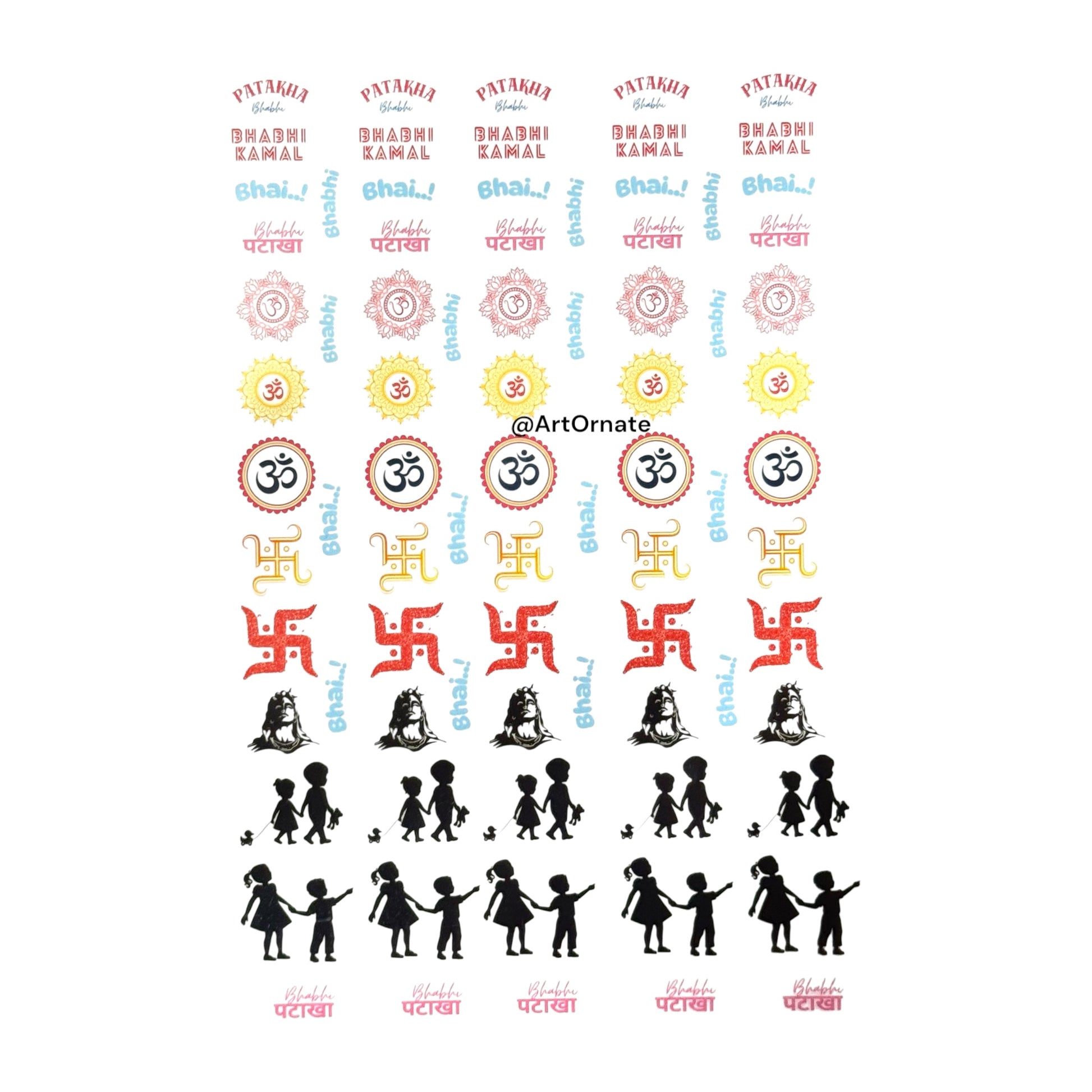 Key Colour Insert Rakhi / Key Chain Colour Insert Sheet (CIS19) – ArtOrnate