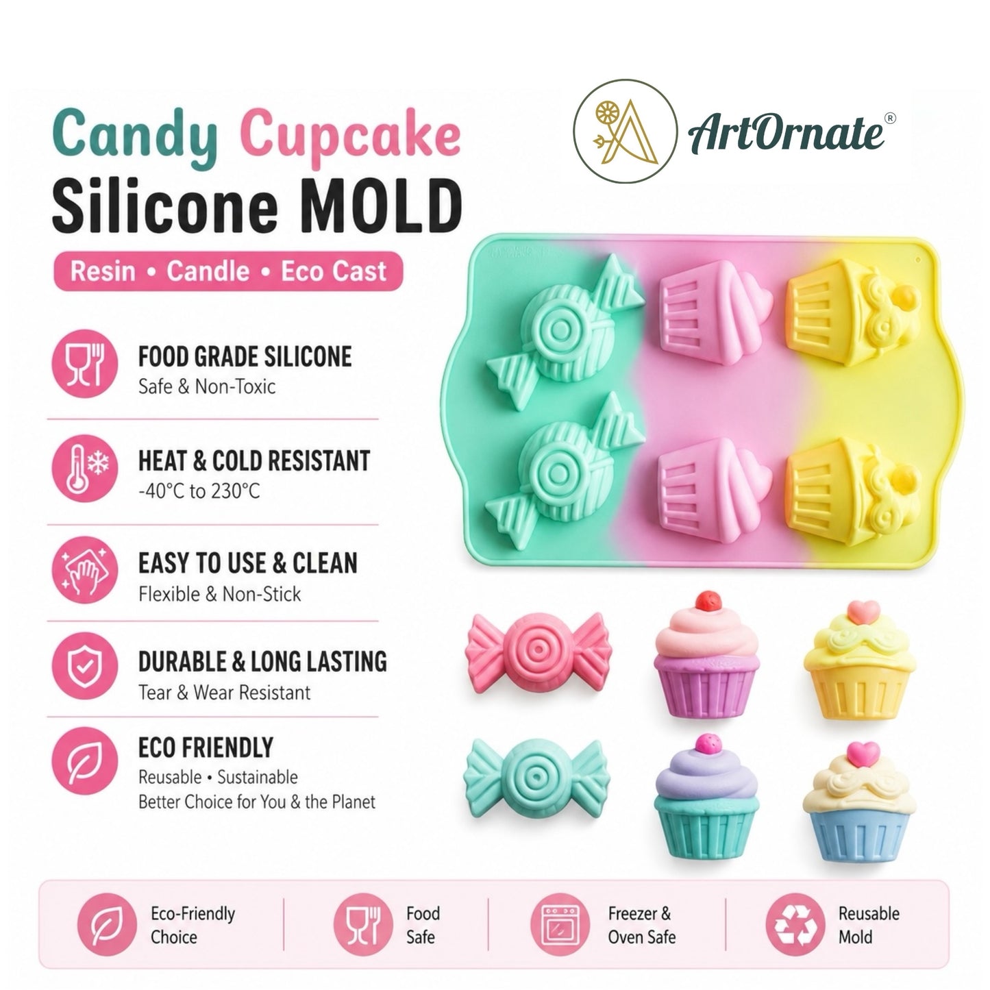 Candy Cupcake Silicone Mould