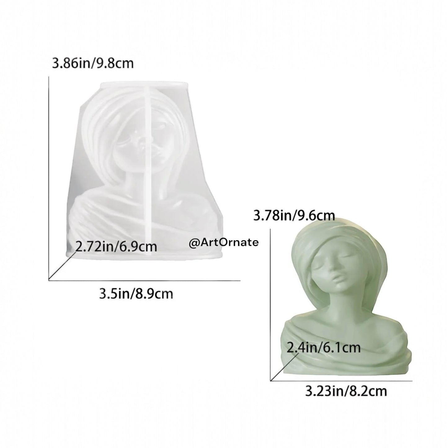 Arabian Girl Candle Silicone Mould (SM1152)