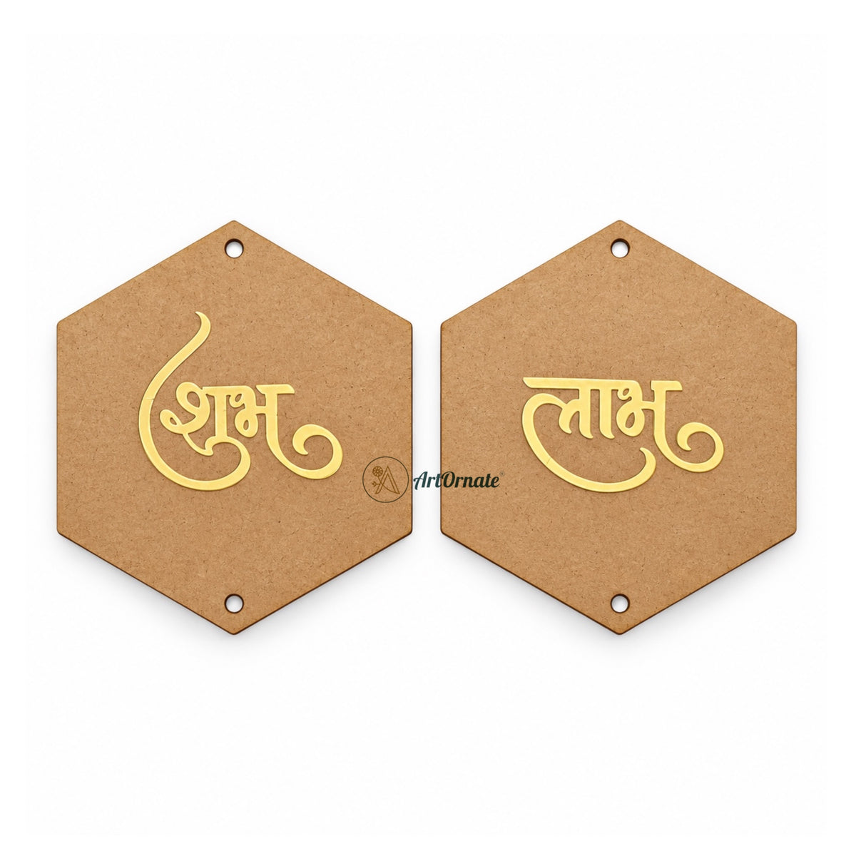 Hexagon MDF Hanging with Shubh Labh