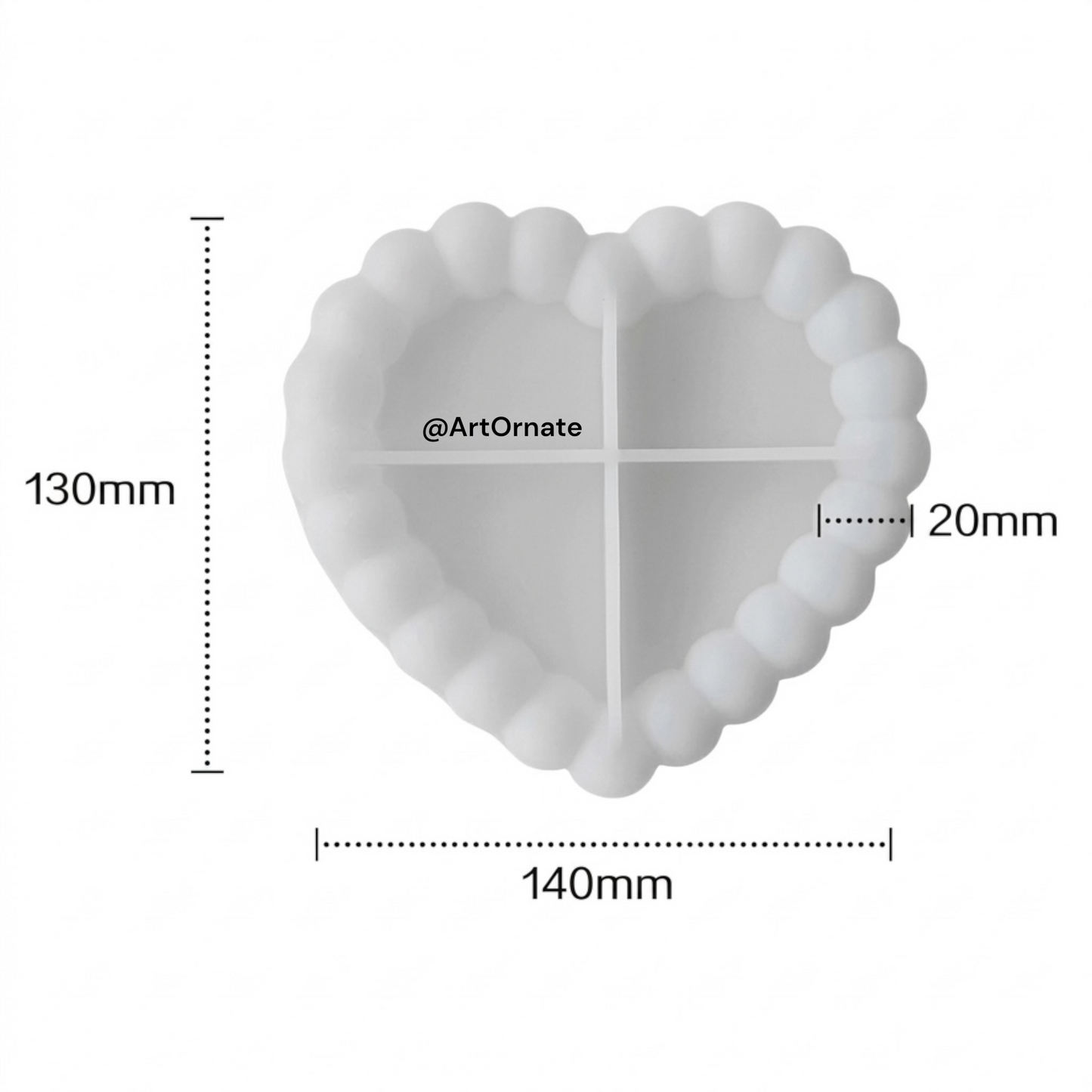 Heart Bubble Trinket Tray Mould