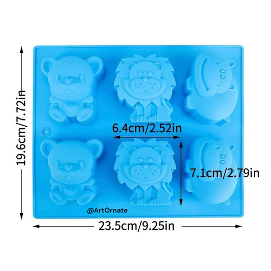 Lion Hippo Bear Animal Mould