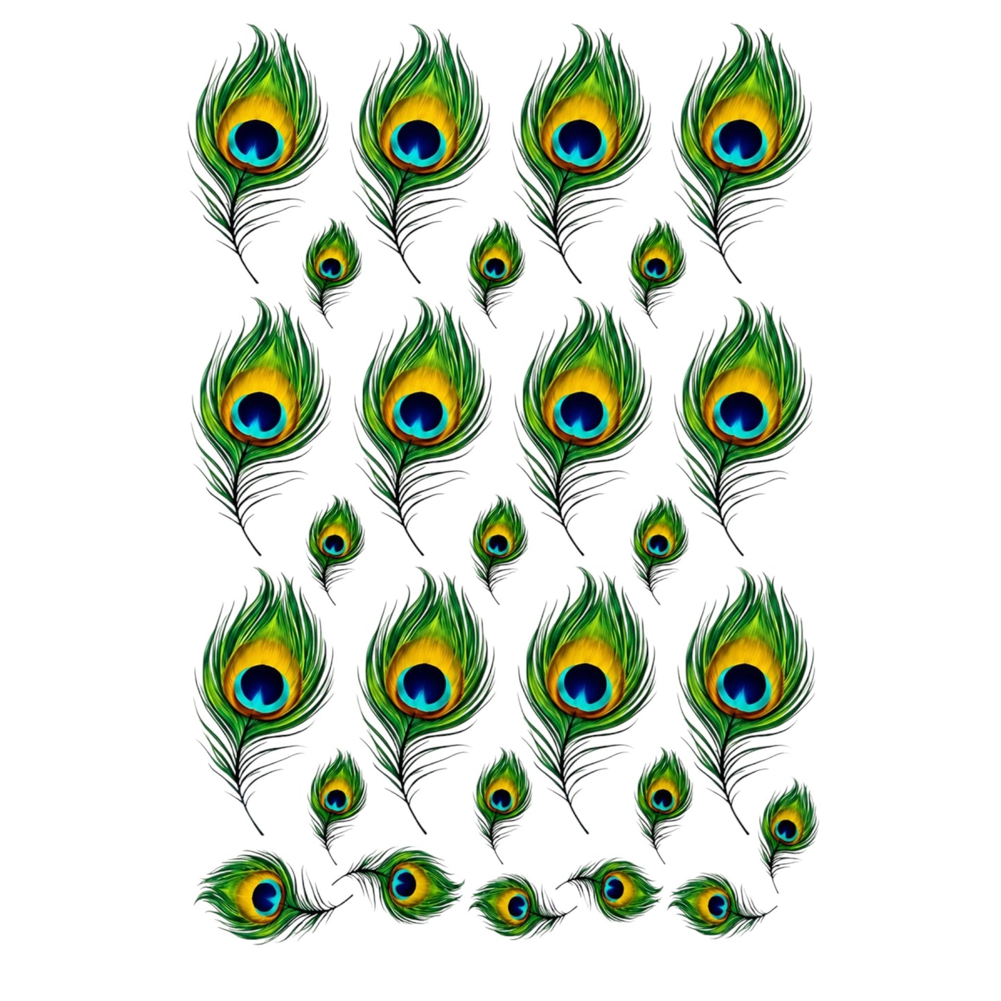 Peacock Feather UV DTF Sticker (UV091)
