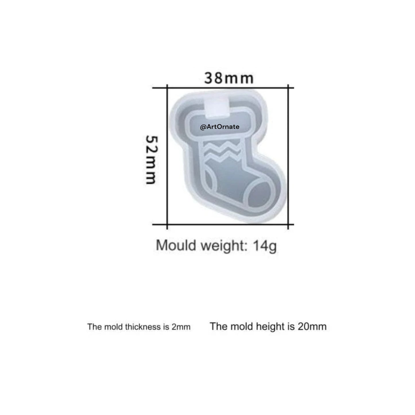 Christams Socks Silicone Mould