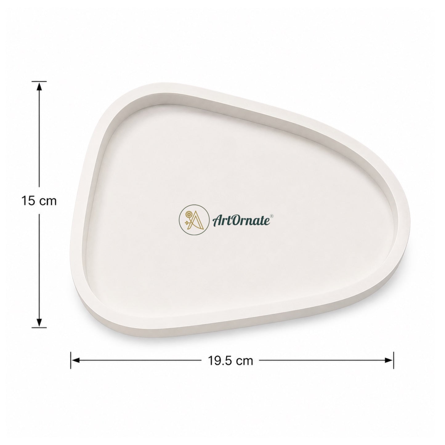 Curved Triangle Concrete Tray