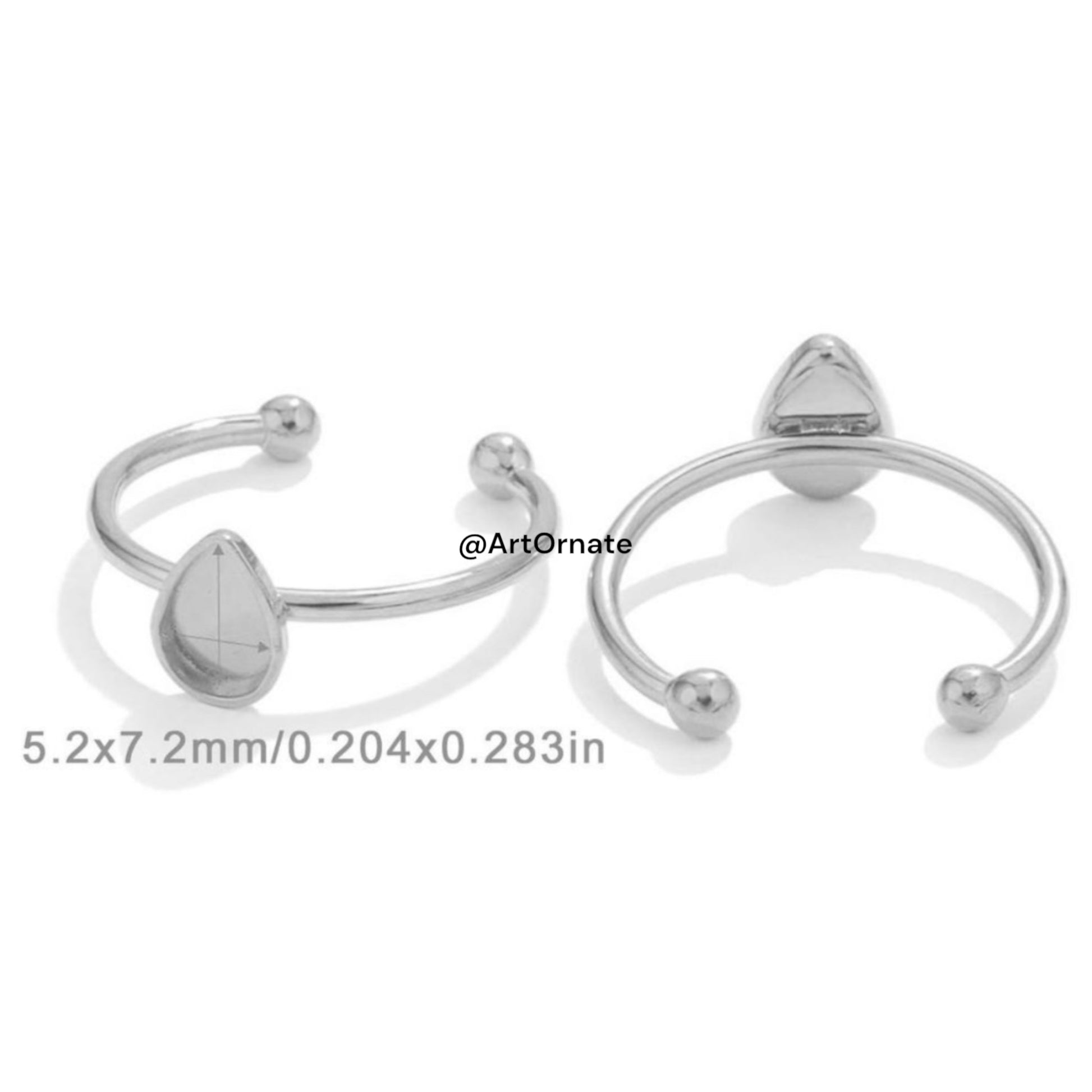 Resin ring bezel base for jewelry artists across India