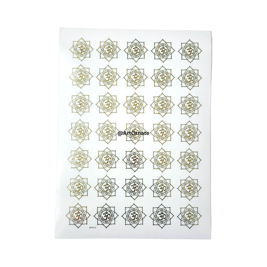 EMBOSSED GOLD METALLIC FOIL STICKER - A4 SHEET (GF06)