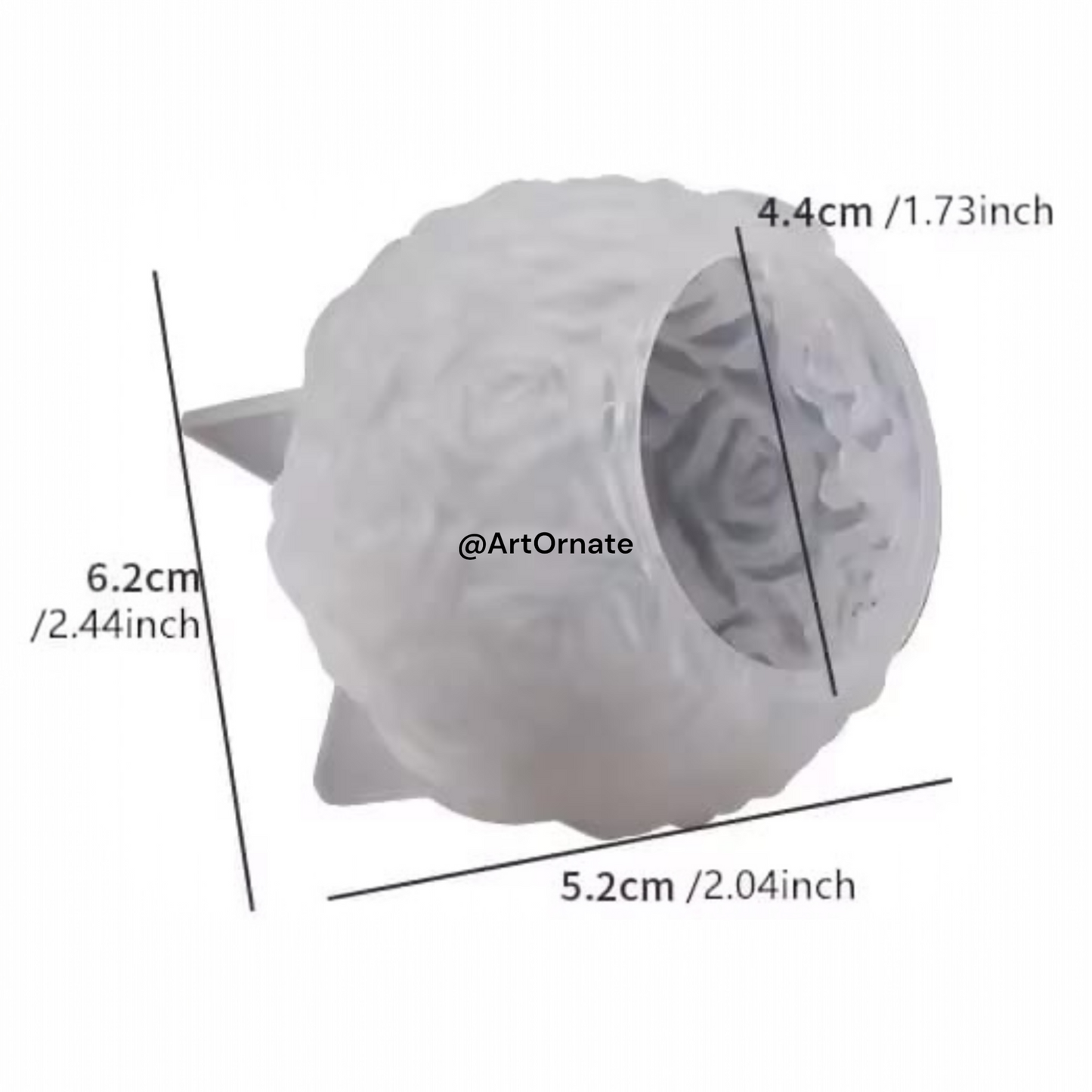 3D Round Rose Silicone Mould