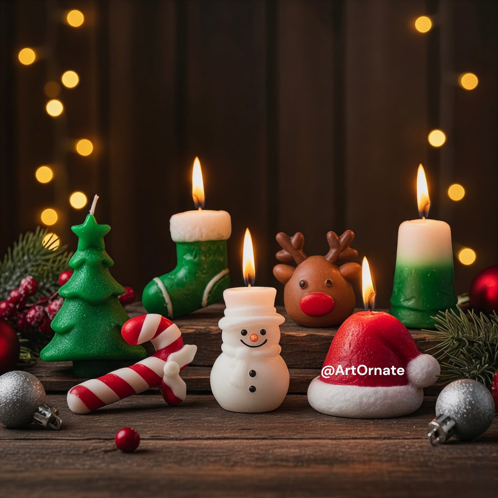 Premium Christmas tree silicone mould for candle artists in India