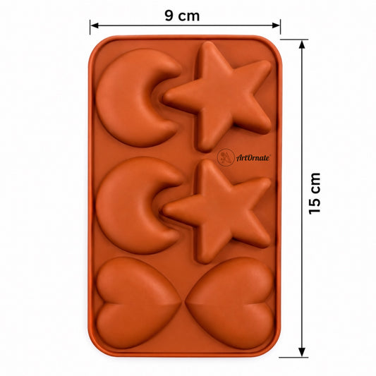 Heart Moon Star Candle Topping Mould