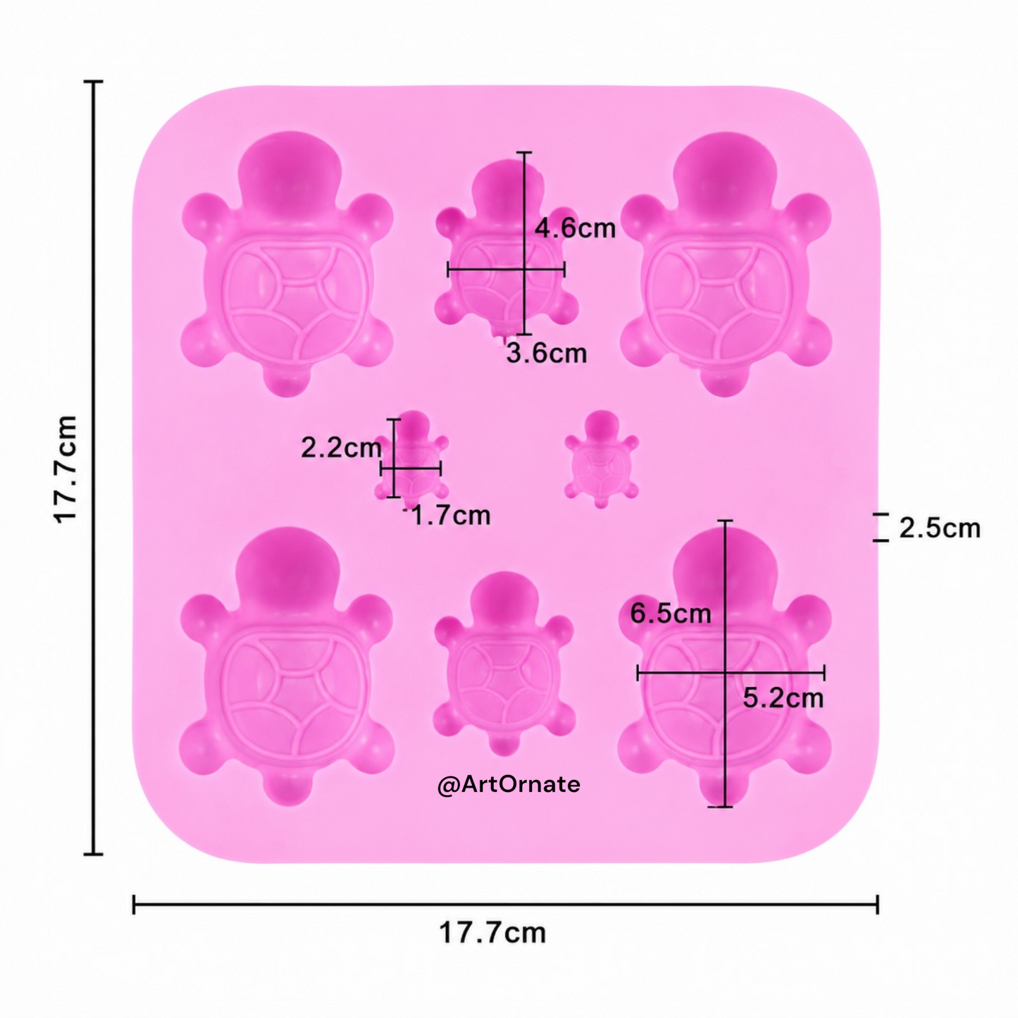 8 Cavities Turtle Silicone Mould