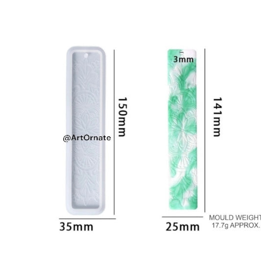 Pattern Embossed Bookmark Silicone Mould