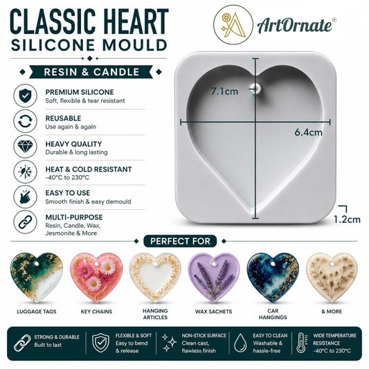 Classic Heart Silicone Mould