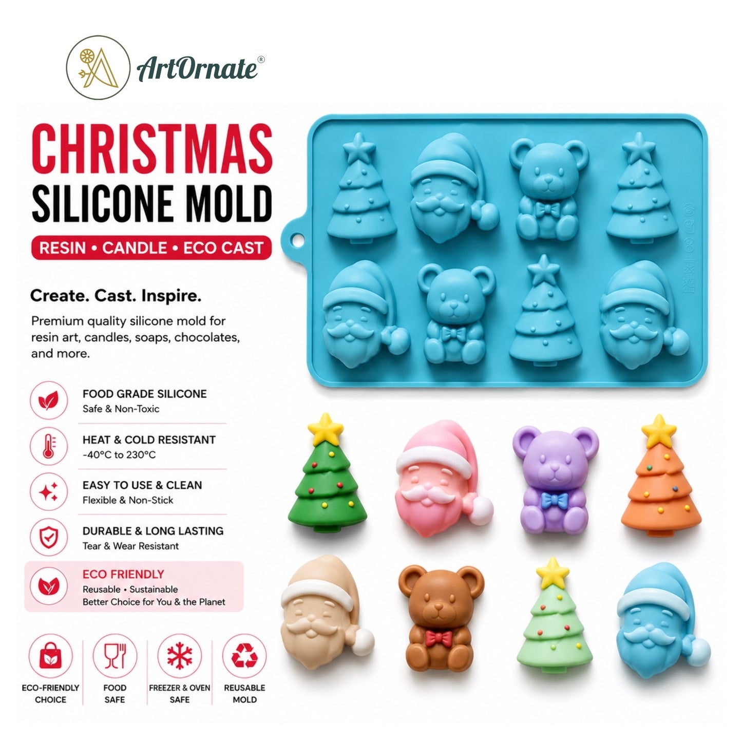 Christmas Theme Silicone Mould