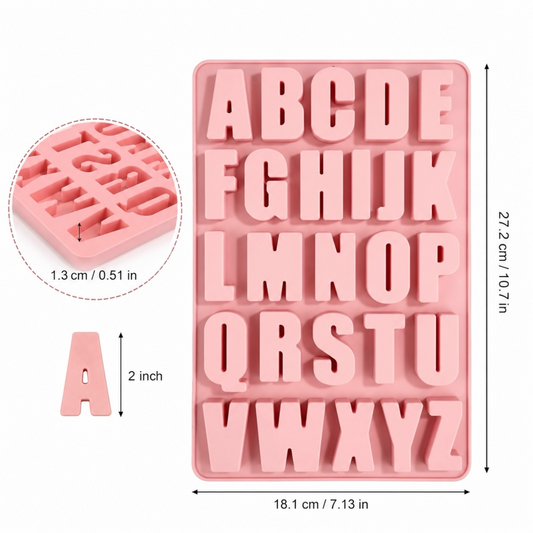 2 inch Alphabet Silicone Mould
