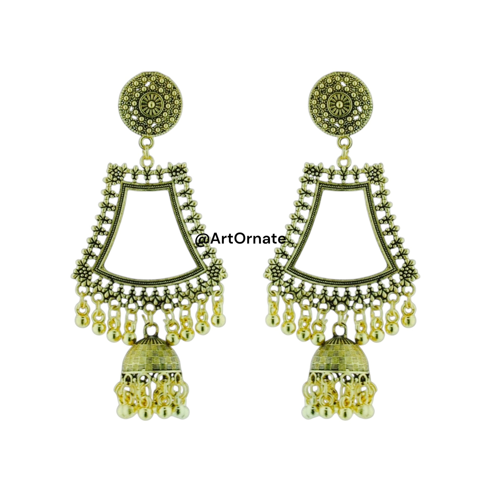 Jhumka earrings bezel for resin art making — premium metal base for resin jewelry artists in India