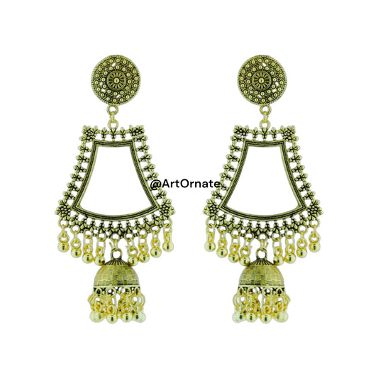 Jhumka earrings bezel for resin art making — premium metal base for resin jewelry artists in India