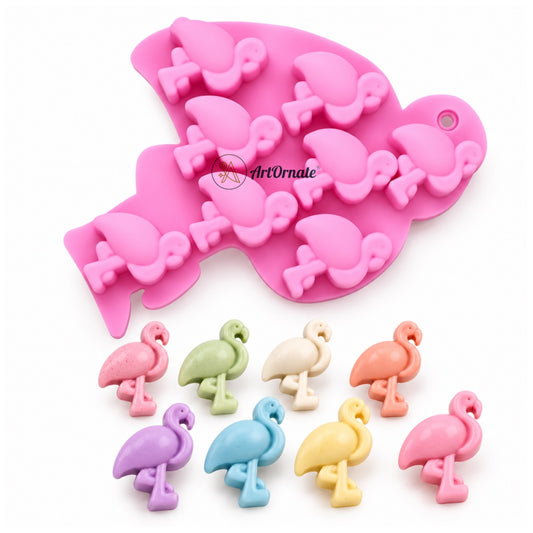 8 Flamingo Silicone Mould
