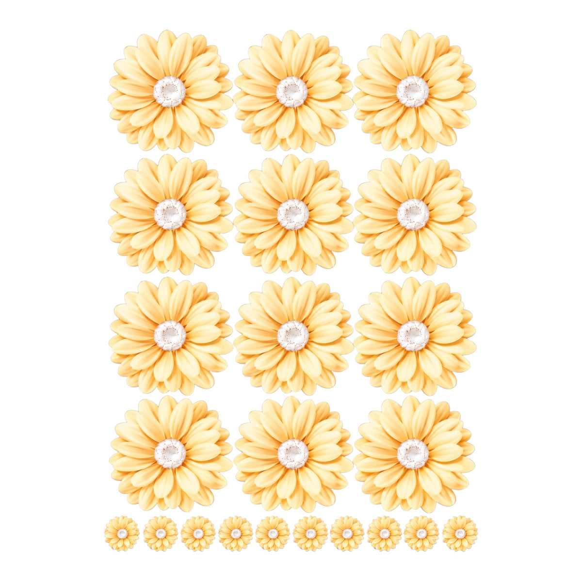 Ivory Daisy Flower UV DTF Sticker (UV164)