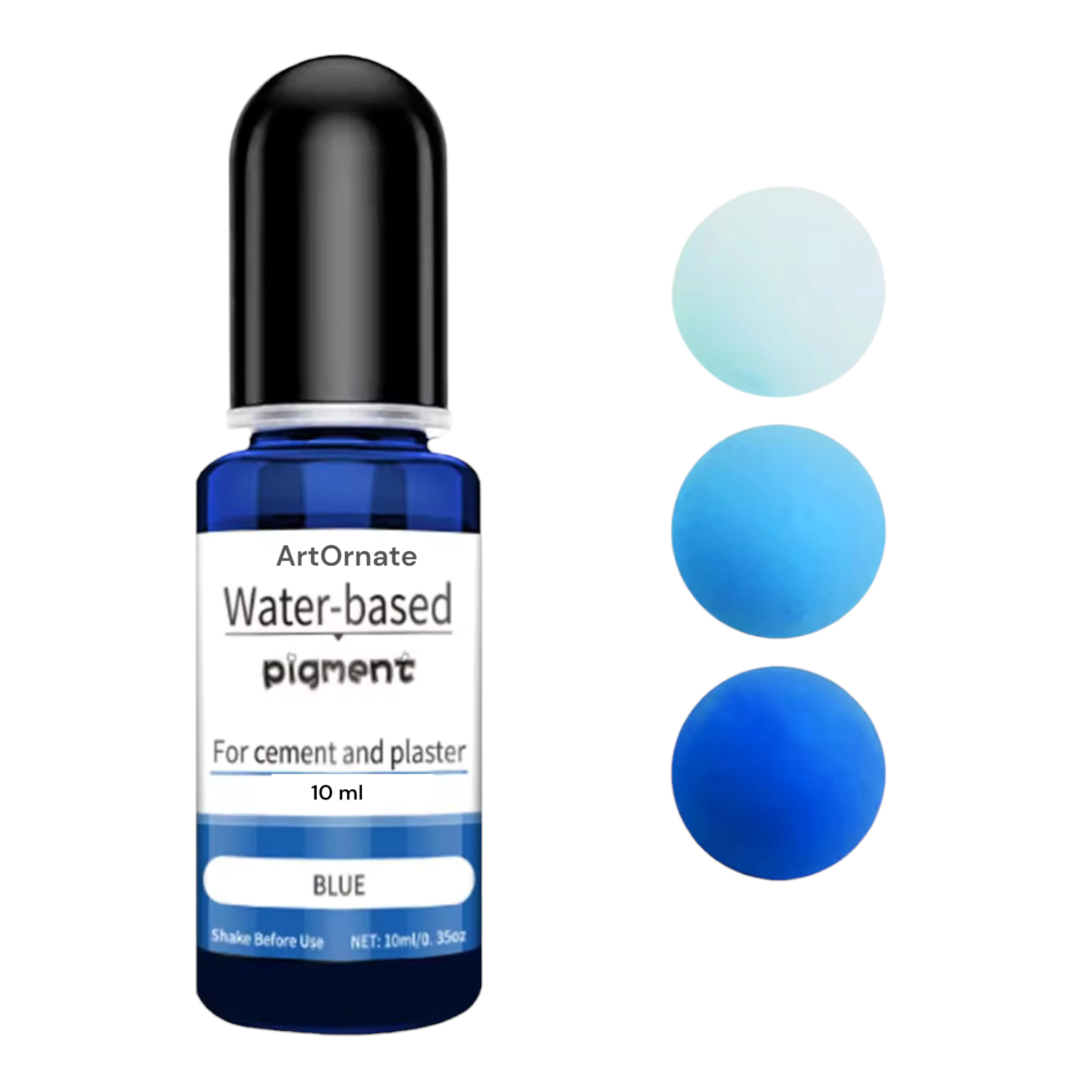 Blue water-based pigment for concrete art, eco cast resin powder, and Jesmonite casting, ideal for bold vibrant blue tones in trays, coasters, and modern décor creations by artists in India