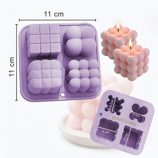4 Different Cavity Bubble Candle Mould (ACM031)