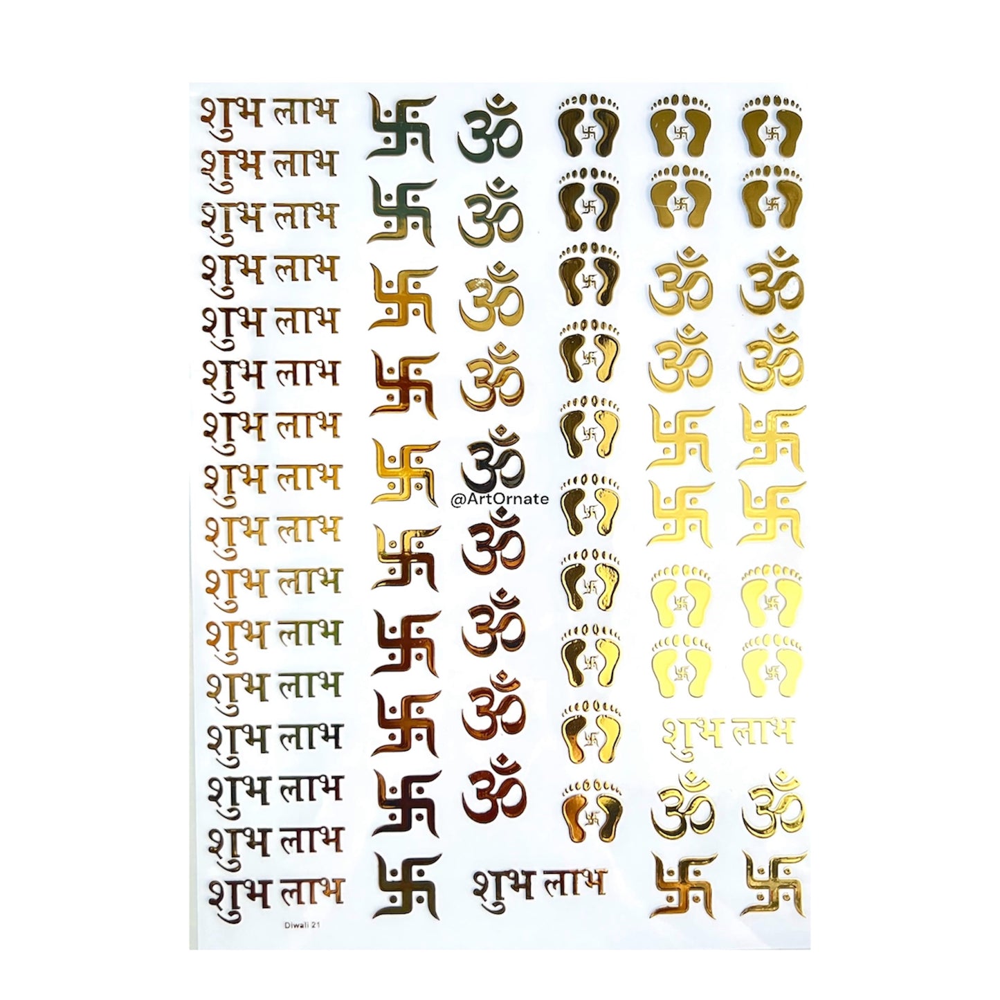 Shubh Labh Metallic Gold Insert Sheet (GIS 12)